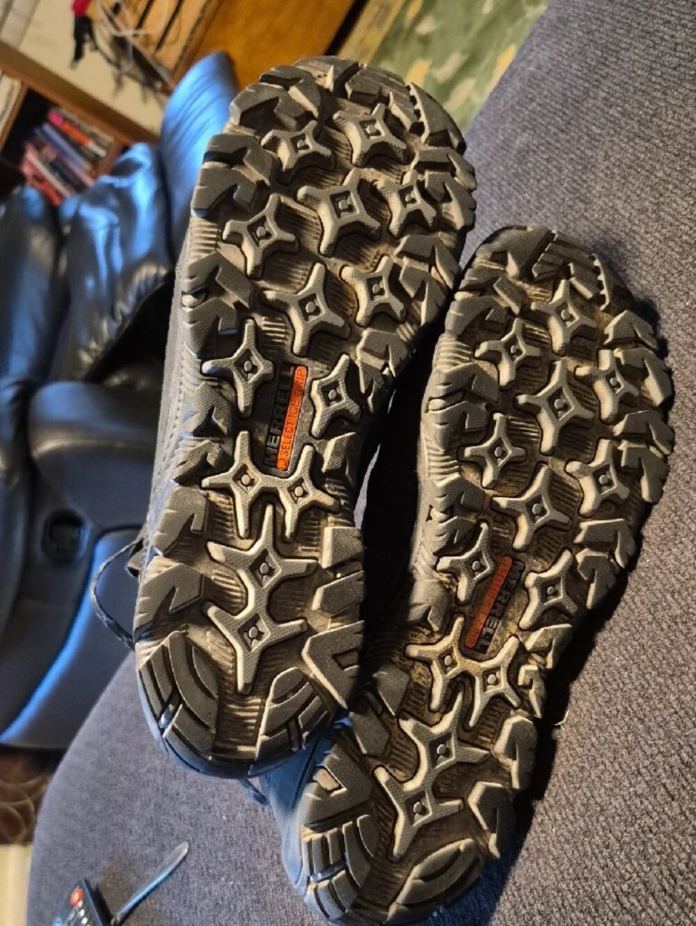 Merrell Men's Black Leather Hiking Boots